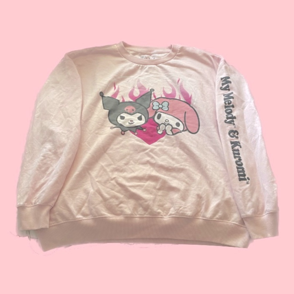 my melody and kuromi crew neck sweater